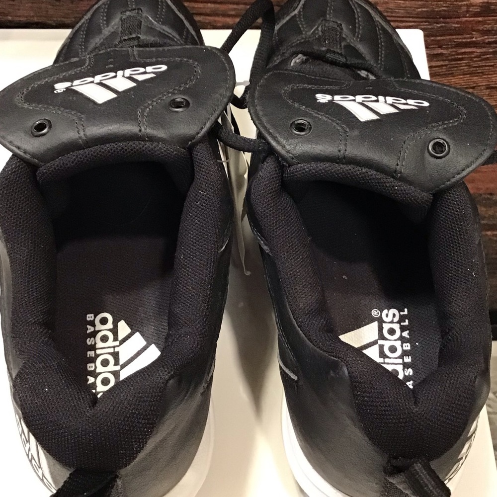 Adidas Baseball Cleat NWT Spinner III Black & White Athletic Shoe SZ 7 - Picture 8 of 15